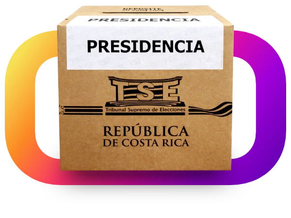 Urna del TSE para depositar votos para presidente
